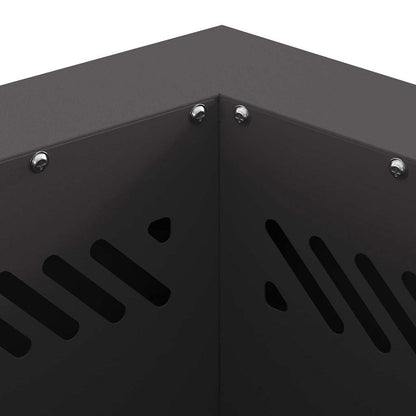 Smokeless Fire Pit Black 38 x 38 x 51 cm Steel