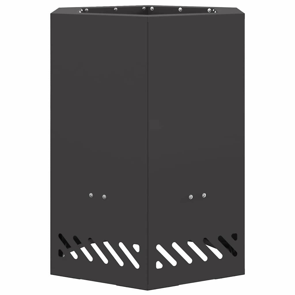 Smokeless Fire Pit Black 38 x 38 x 51 cm Steel