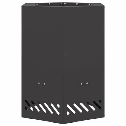 Smokeless Fire Pit Black 38 x 38 x 51 cm Steel