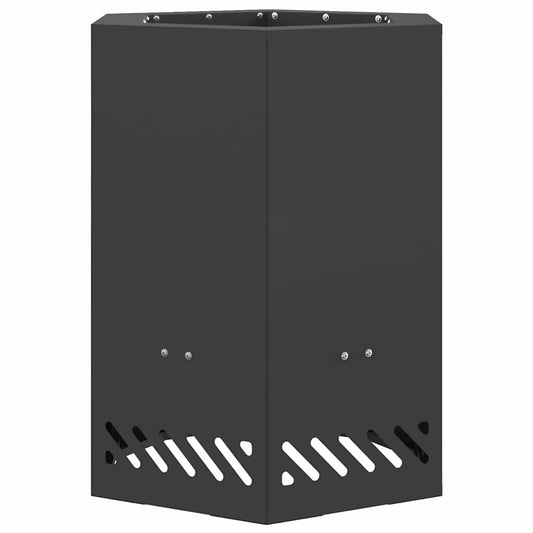 Smokeless Fire Pit Black 38 x 38 x 51 cm Steel