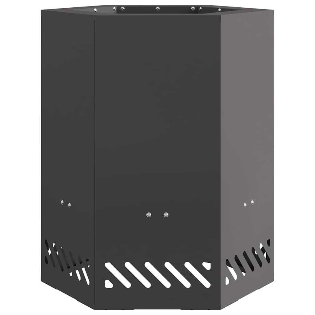 Smokeless Fire Pit Black 38 x 38 x 51 cm Steel