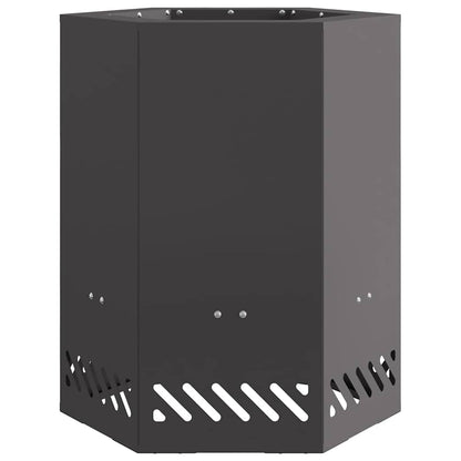 Smokeless Fire Pit Black 38 x 38 x 51 cm Steel