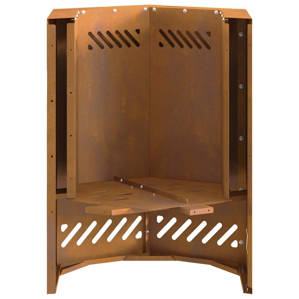 Smokeless Fire Pit Brown 38 x 38 x 51 cm Steel