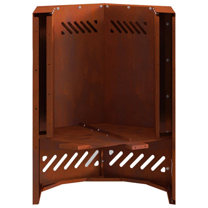 Smokeless Fire Pit Brown 38 x 38 x 51 cm Weathering Steel