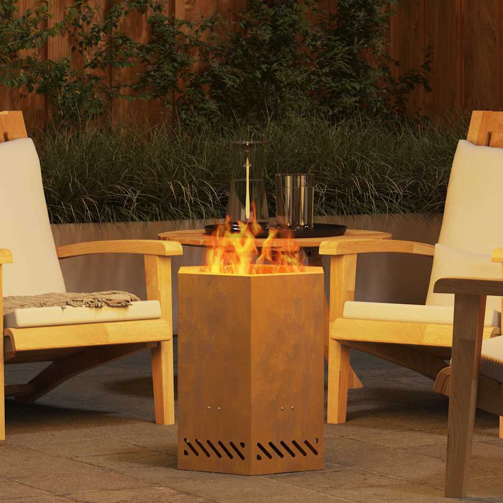 Smokeless Fire Pit Brown 38 x 38 x 51 cm Steel