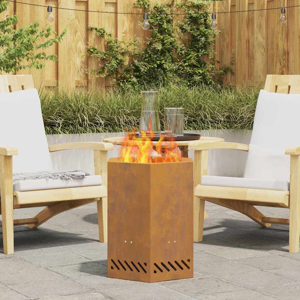 Smokeless Fire Pit Brown 38 x 38 x 51 cm Steel