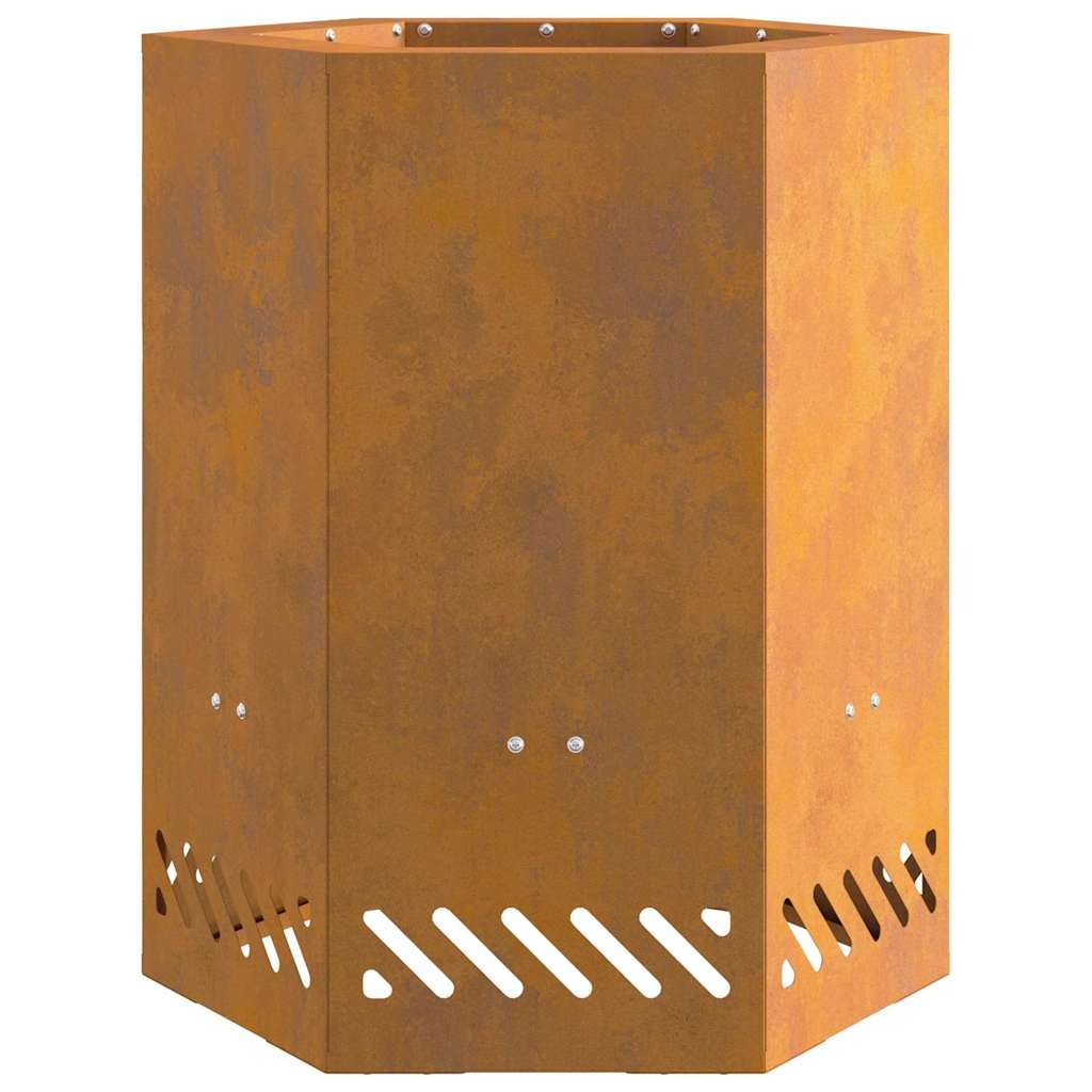 Smokeless Fire Pit Brown 38 x 38 x 51 cm Steel