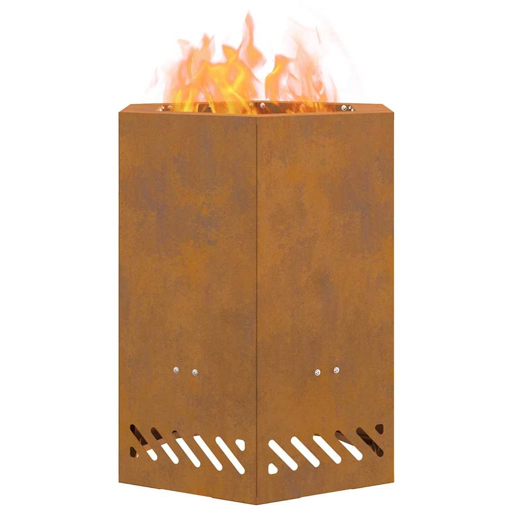 Smokeless Fire Pit Brown 38 x 38 x 51 cm Steel