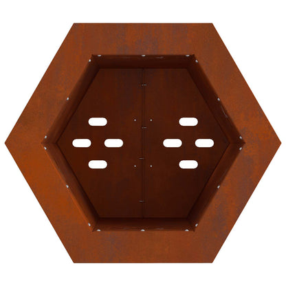 Smokeless Fire Pit Brown 38 x 38 x 51 cm Weathering Steel