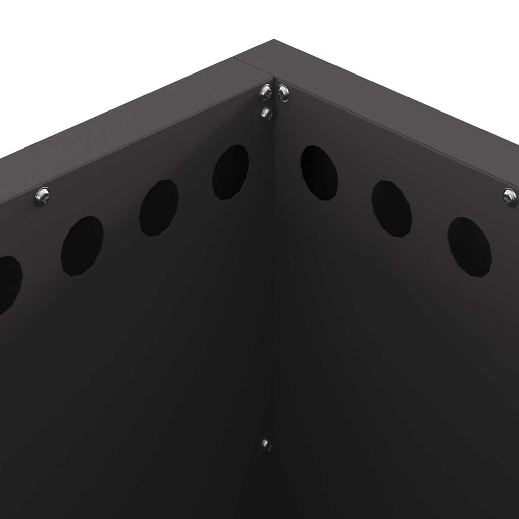 Smokeless Fire Pit Black 48 x 48 x 50 cm Steel