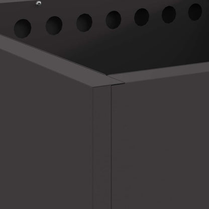 Smokeless Fire Pit Black 48 x 48 x 50 cm Steel