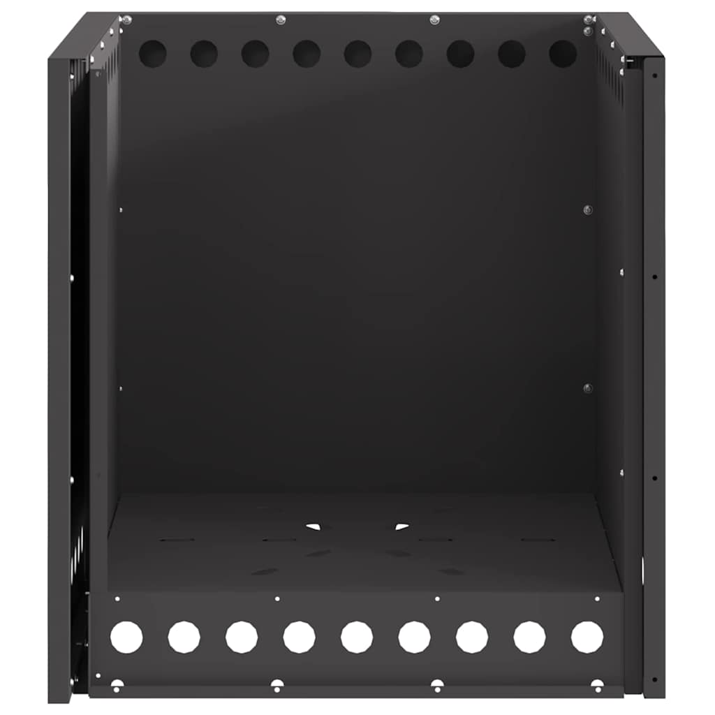 Smokeless Fire Pit Black 48 x 48 x 50 cm Steel