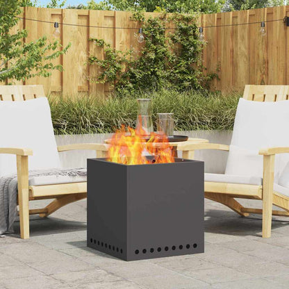 Smokeless Fire Pit Black 48 x 48 x 50 cm Steel