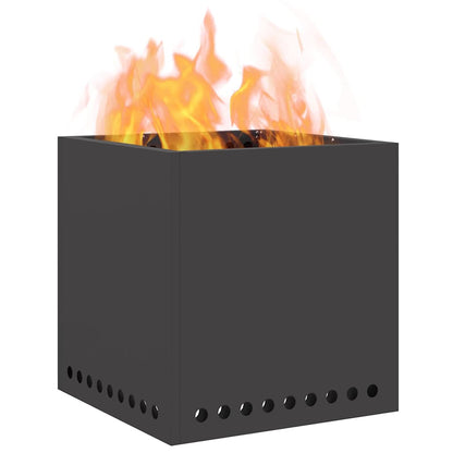Smokeless Fire Pit Black 48 x 48 x 50 cm Steel
