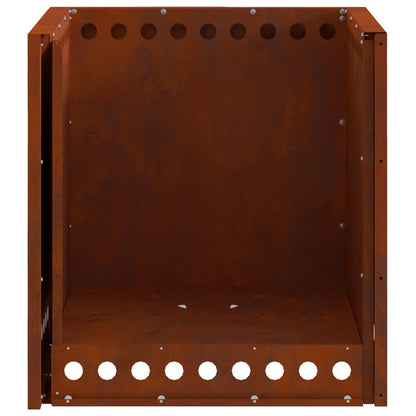 Smokeless Fire Pit Brown 48 x 48 x 50 cm Weathering Steel