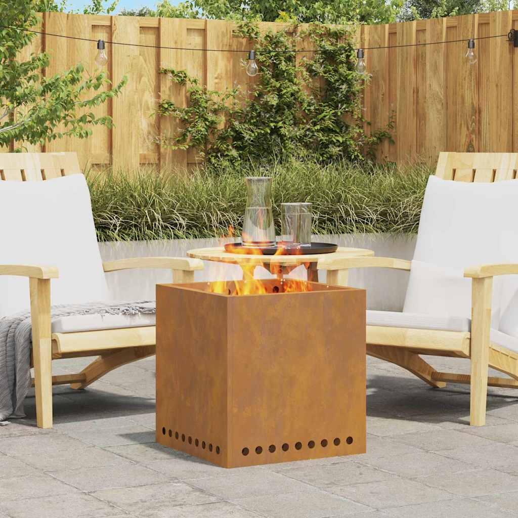Smokeless Fire Pit Brown 48 x 48 x 50 cm Steel