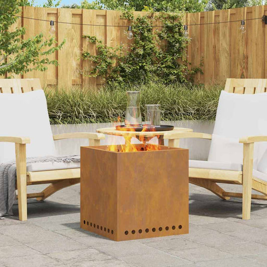Smokeless Fire Pit Brown 48 x 48 x 50 cm Steel