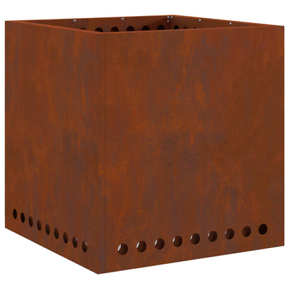 Smokeless Fire Pit Brown 48 x 48 x 50 cm Weathering Steel