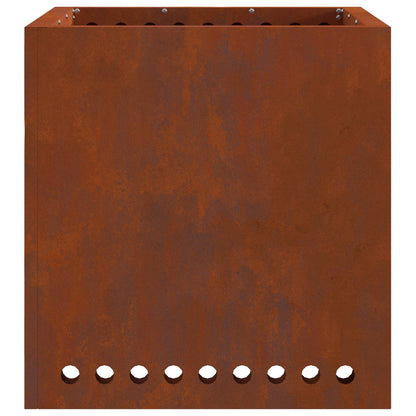 Smokeless Fire Pit Brown 48 x 48 x 50 cm Weathering Steel