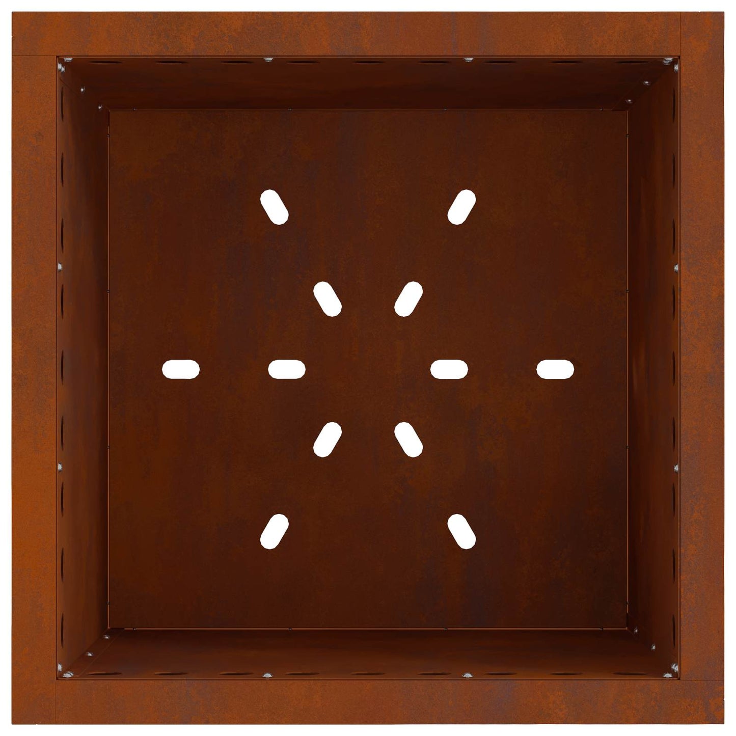 Smokeless Fire Pit Brown 48 x 48 x 50 cm Weathering Steel