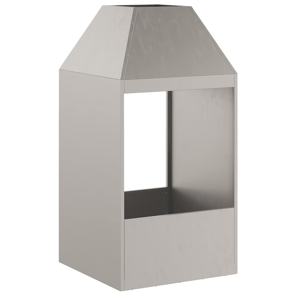 Fire Pit Brown 50 x 50 x 100 cm Steel