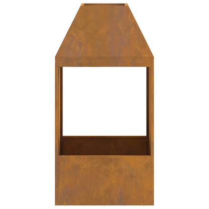 Fire Pit Brown 50 x 50 x 100 cm Steel