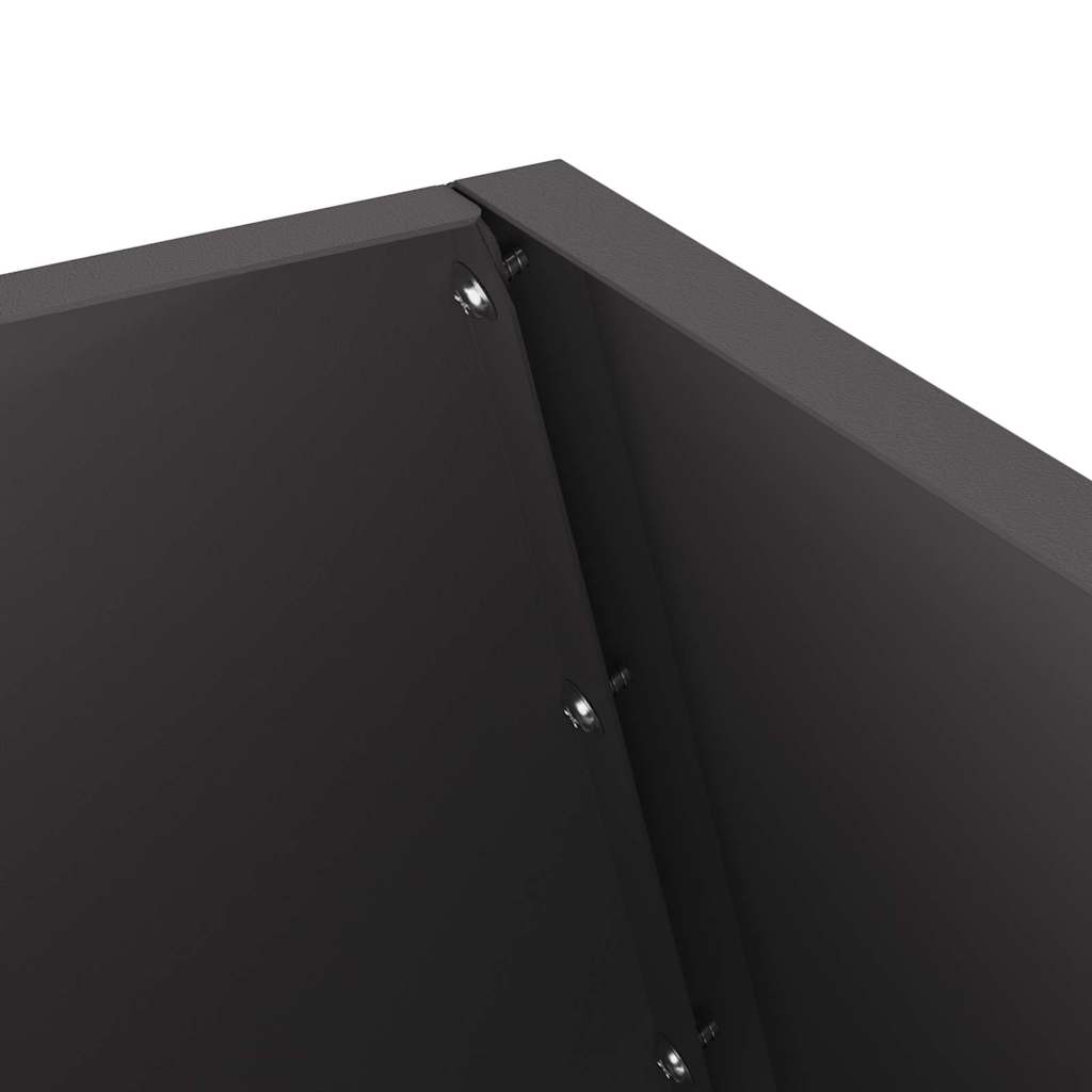 Fire Pit Black 50 x 50 x 100 cm Steel