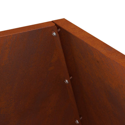 Fire Pit Brown 50 x 50 x 100 cm Weather Steel