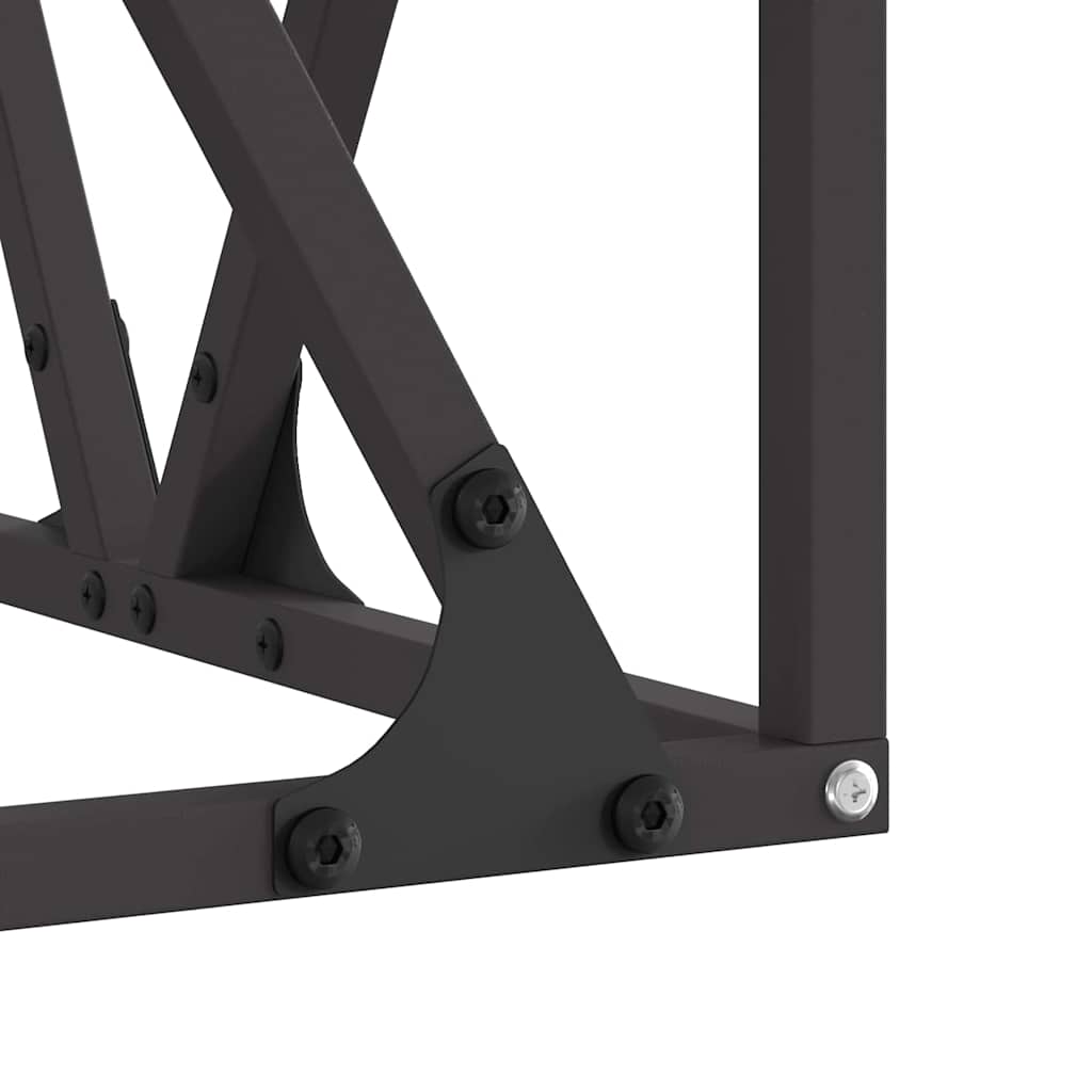 Fire Pit Black 50 x 50 x 35 cm Steel