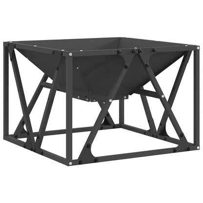 Fire Pit Black 50 x 50 x 35 cm Steel