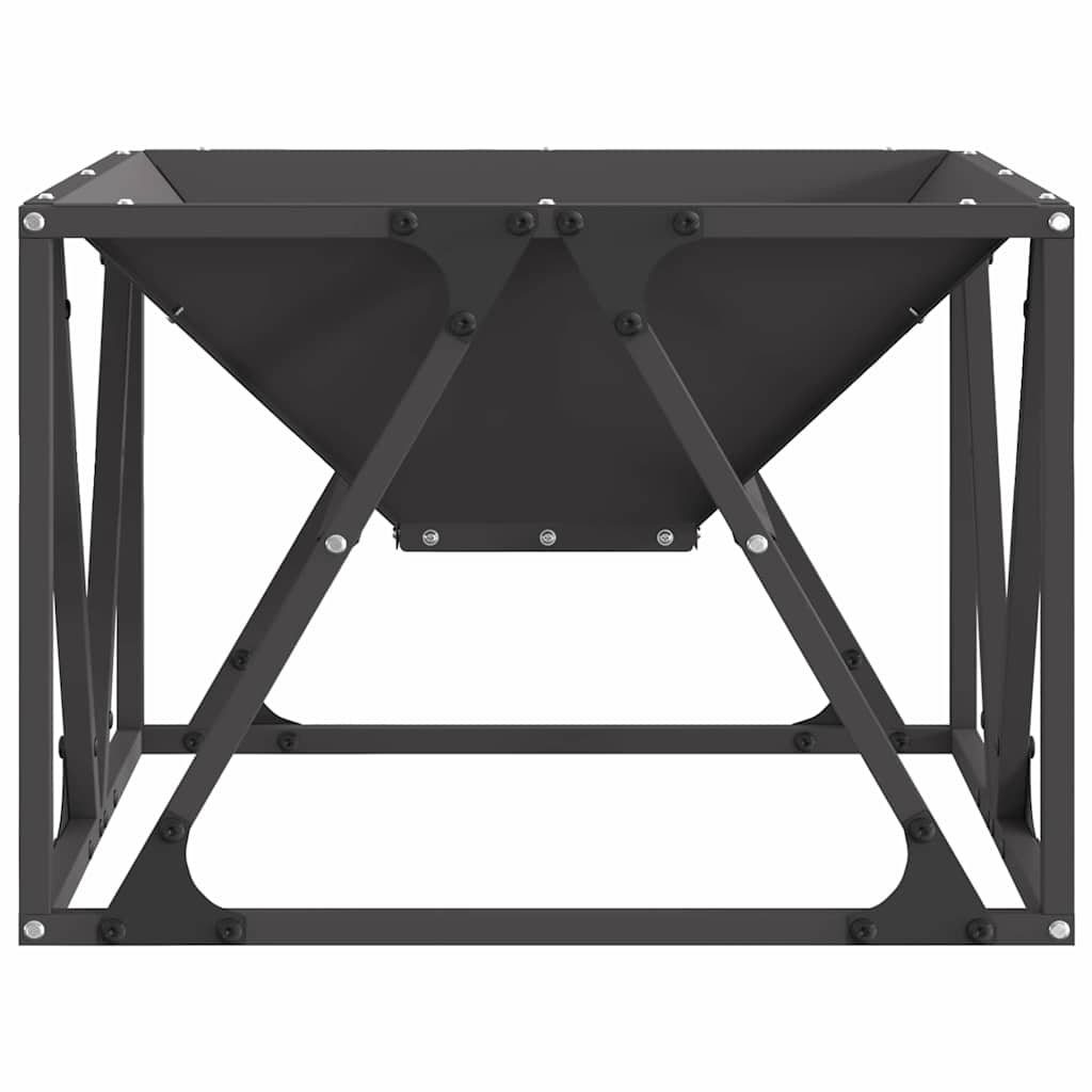 Fire Pit Black 50 x 50 x 35 cm Steel