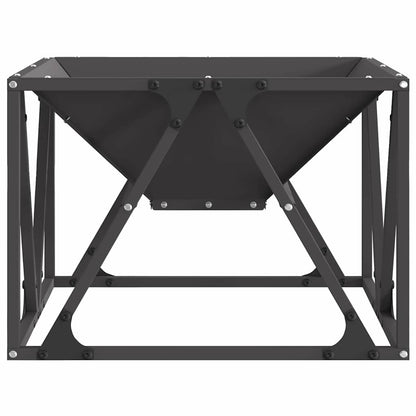 Fire Pit Black 50 x 50 x 35 cm Steel