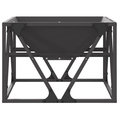 Fire Pit Black 50 x 50 x 35 cm Steel