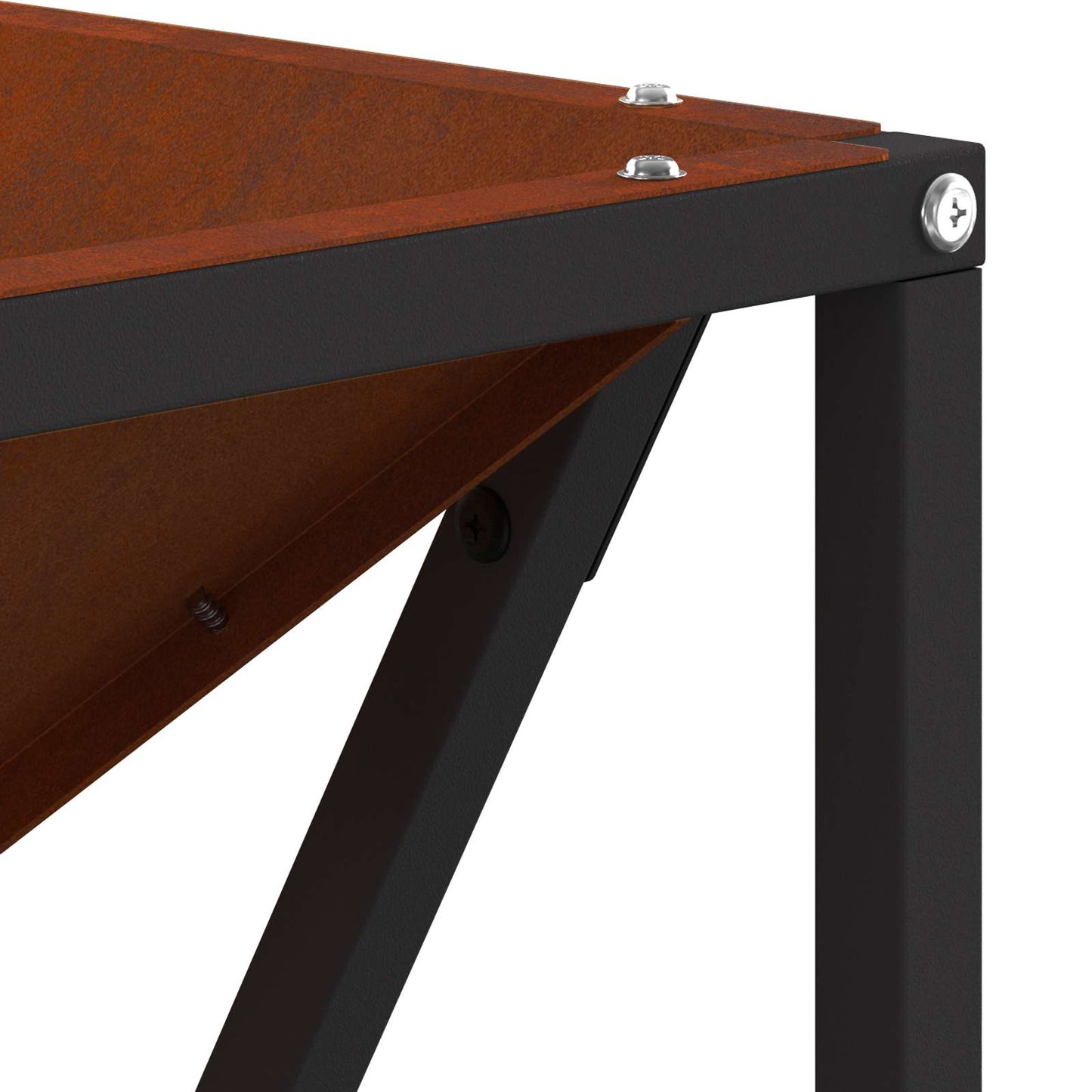 Fire Pit Brown 50 x 50 x 35 cm Weathering Steel