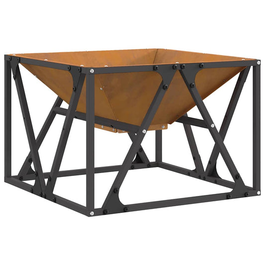 Fire Pit Brown 50 x 50 x 35 cm Steel