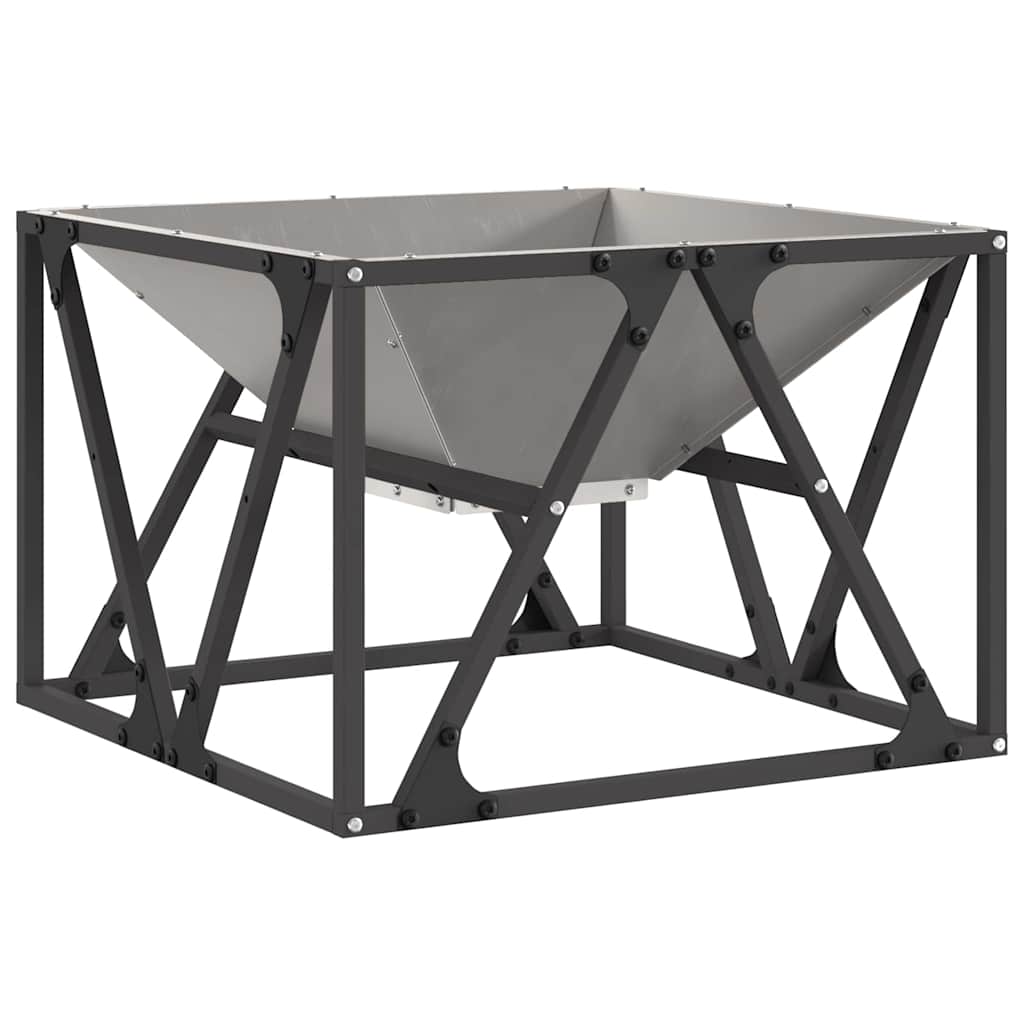 Fire Pit Brown 50 x 50 x 35 cm Weathering Steel