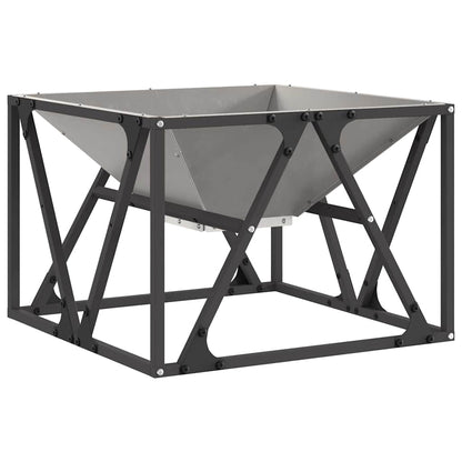 Fire Pit Brown 50 x 50 x 35 cm Weathering Steel