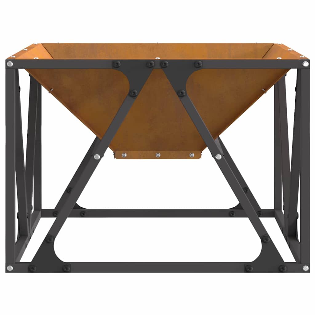 Fire Pit Brown 50 x 50 x 35 cm Steel