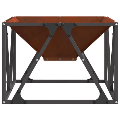 Fire Pit Brown 50 x 50 x 35 cm Weathering Steel