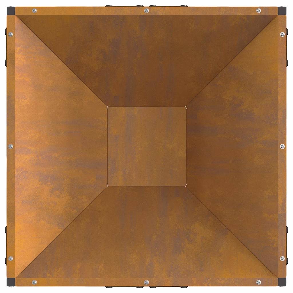 Fire Pit Brown 50 x 50 x 35 cm Steel