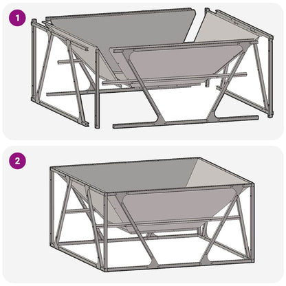 Fire Pit Black 80 x 80 x 40 cm Steel