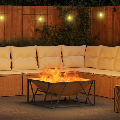 Fire Pit Brown 80 x 80 x 40 cm Steel