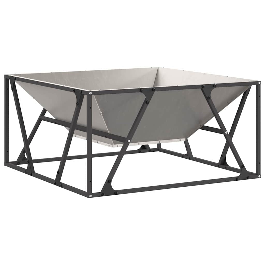 Fire Pit Brown 80 x 80 x 40 cm Steel