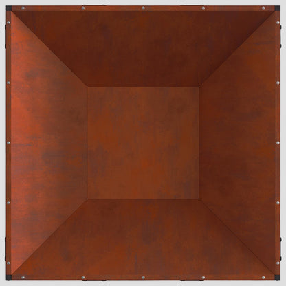 Fire Pit Brown 80 x 80 x 40 cm Weathering Steel