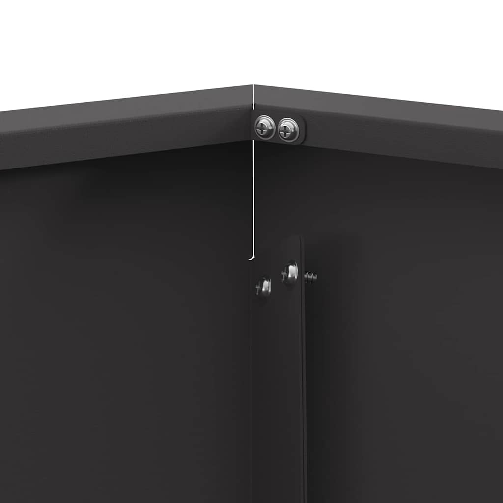 Fire Pit Black 75 x 75 x 28 cm Steel