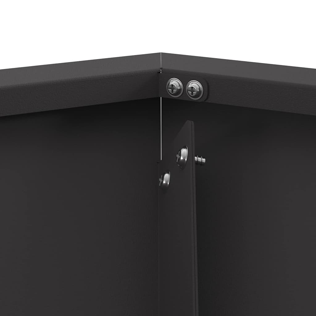 Fire Pit Black 100 x 100 x 28 cm Steel