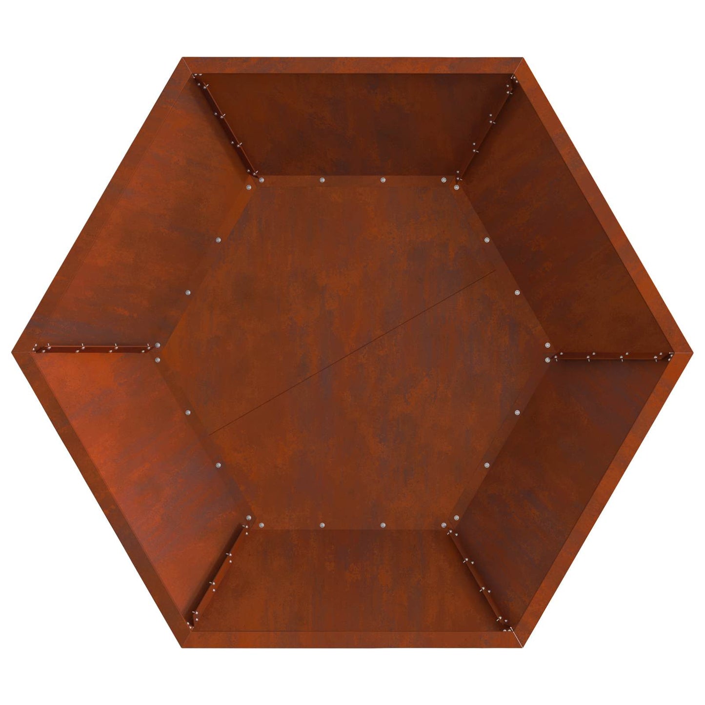 Fire Pit Brown 100 x 100 x 28 cm Weathering Steel