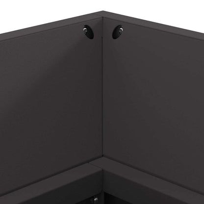 Fire Pit Black 160 x 45 x 35 cm Steel