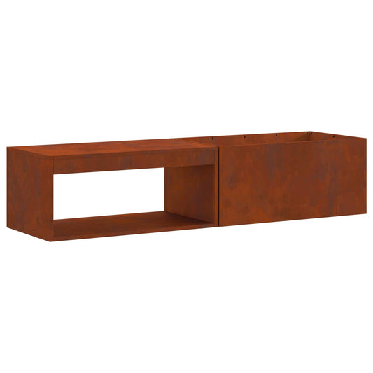 Fire Pit Brown 160 x 45 x 35 cm Steel