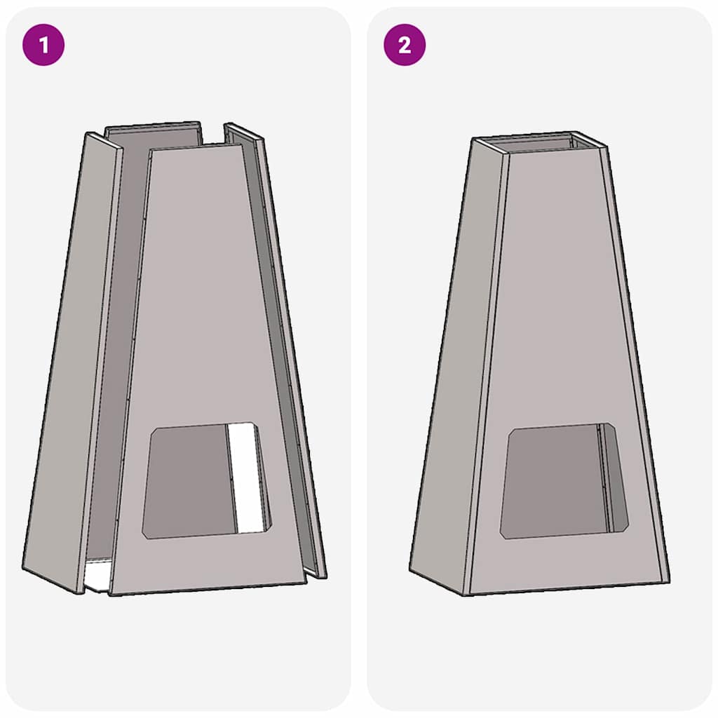 Fire Pit Black 50 x 35 x 100 cm Steel